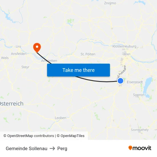 Gemeinde Sollenau to Perg map