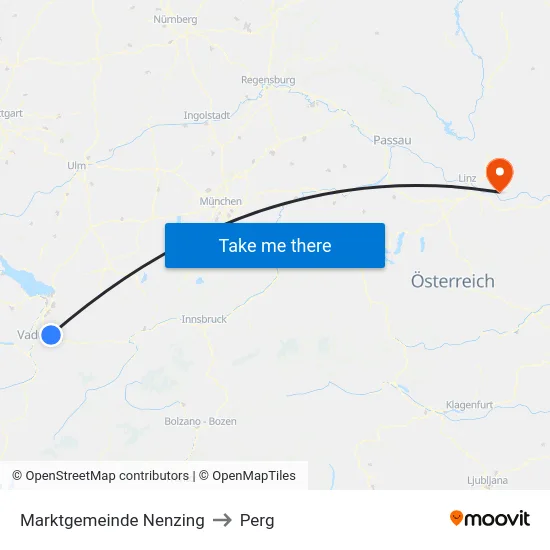 Marktgemeinde Nenzing to Perg map