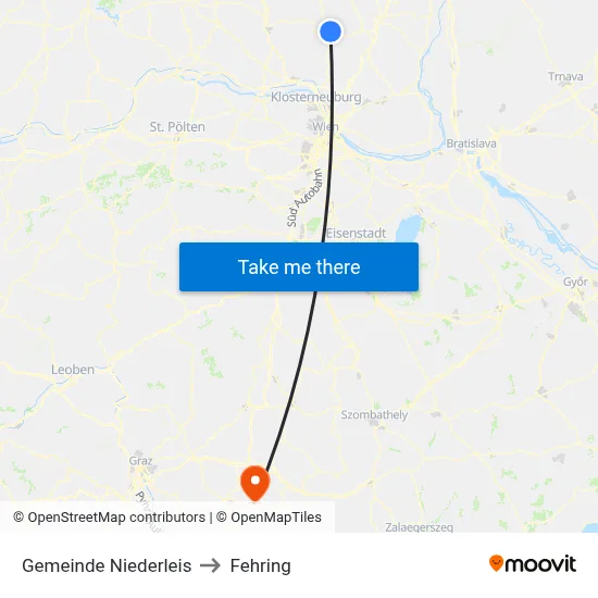 Gemeinde Niederleis to Fehring map