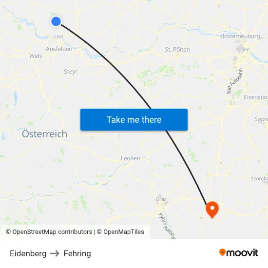Eidenberg to Fehring map