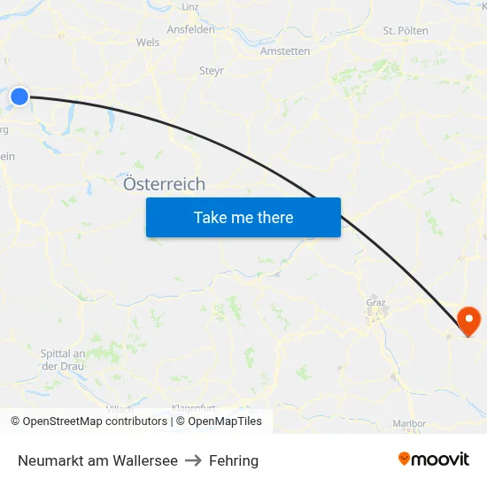 Neumarkt am Wallersee to Fehring map