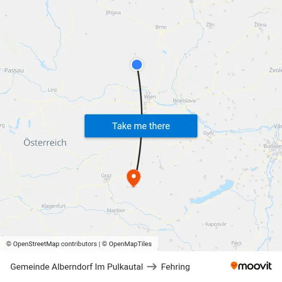 Gemeinde Alberndorf Im Pulkautal to Fehring map