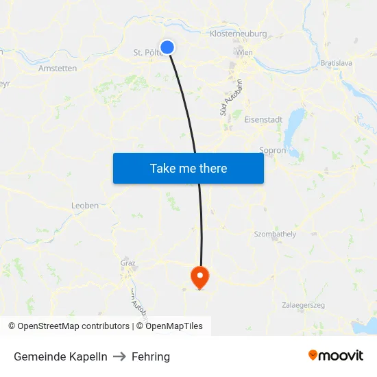 Gemeinde Kapelln to Fehring map
