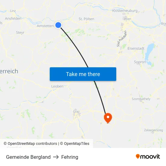 Gemeinde Bergland to Fehring map