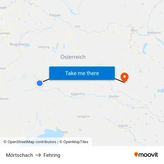 Mörtschach to Fehring map