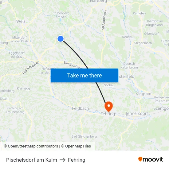 Pischelsdorf am Kulm to Fehring map