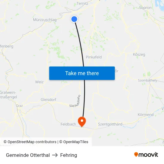 Gemeinde Otterthal to Fehring map