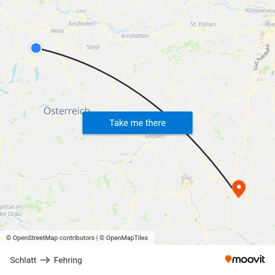 Schlatt to Fehring map