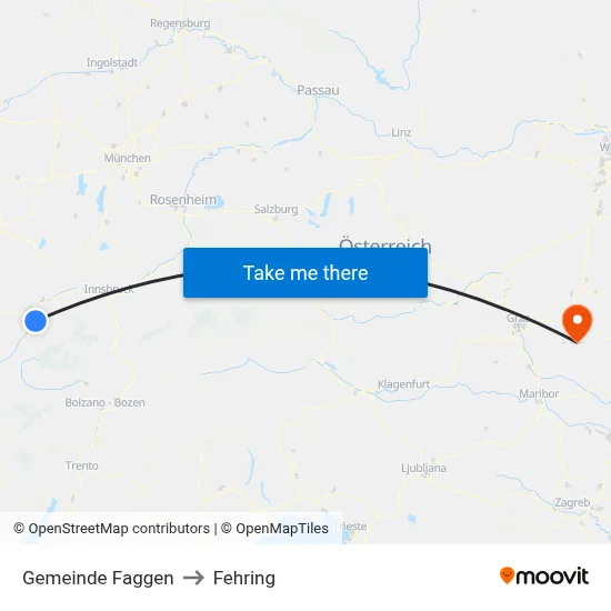 Gemeinde Faggen to Fehring map