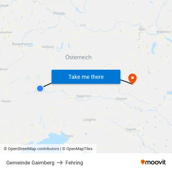 Gemeinde Gaimberg to Fehring map