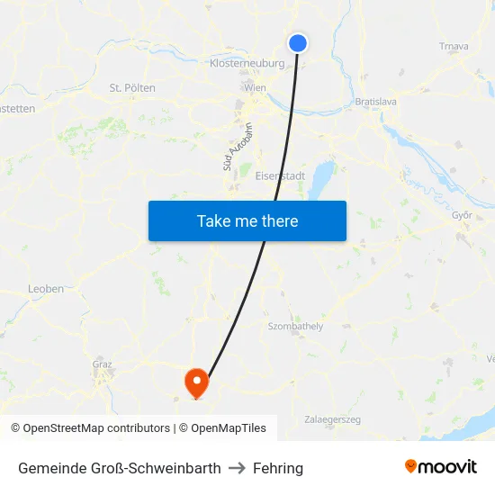 Gemeinde Groß-Schweinbarth to Fehring map