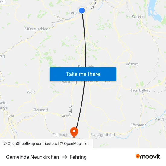 Gemeinde Neunkirchen to Fehring map