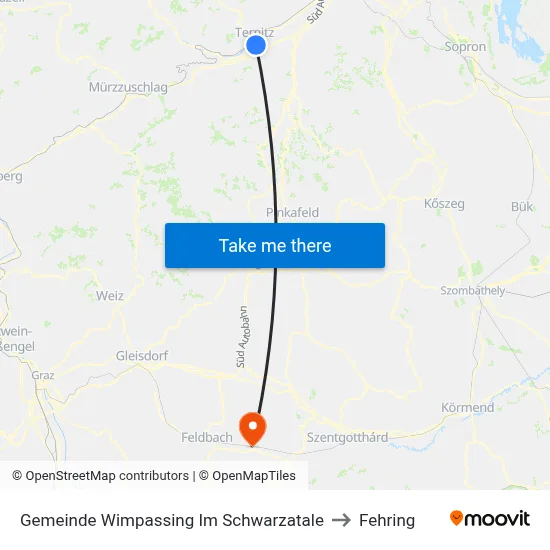 Gemeinde Wimpassing Im Schwarzatale to Fehring map