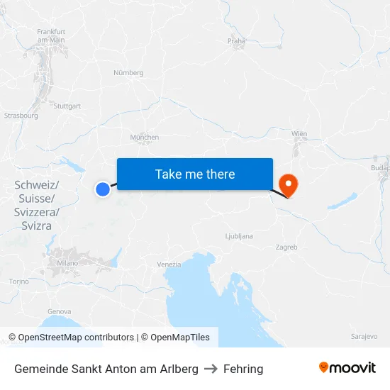 Gemeinde Sankt Anton am Arlberg to Fehring map