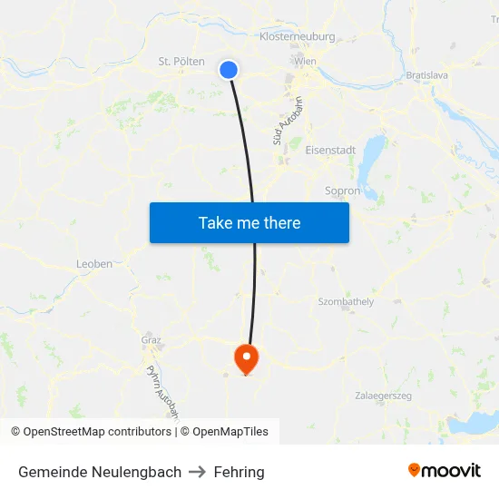 Gemeinde Neulengbach to Fehring map
