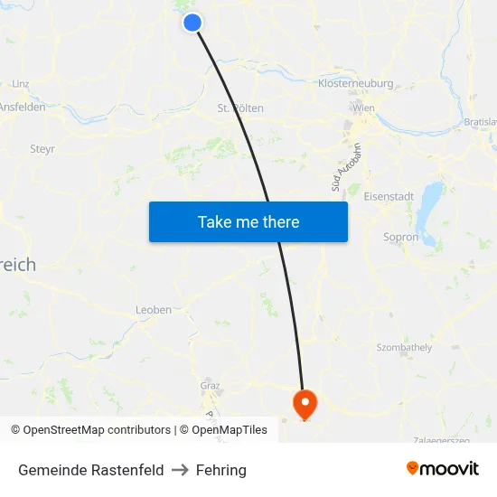 Gemeinde Rastenfeld to Fehring map