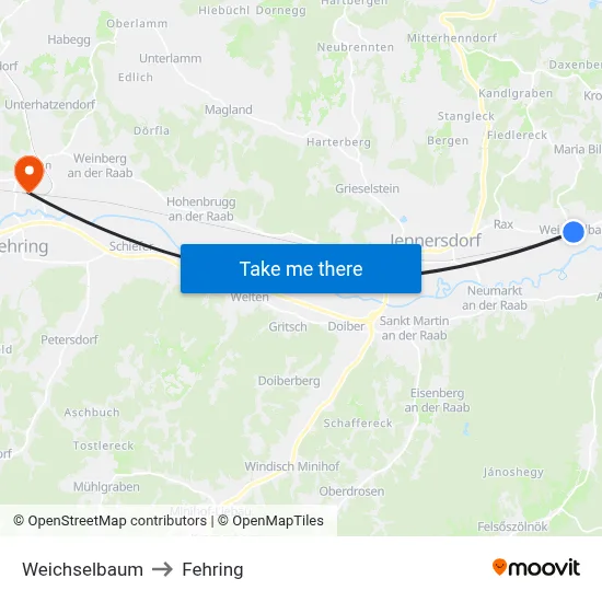 Weichselbaum to Fehring map