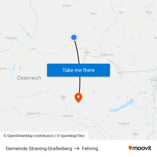 Gemeinde Straning-Grafenberg to Fehring map