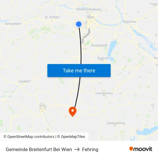 Gemeinde Breitenfurt Bei Wien to Fehring map
