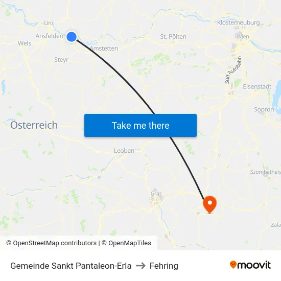 Gemeinde Sankt Pantaleon-Erla to Fehring map