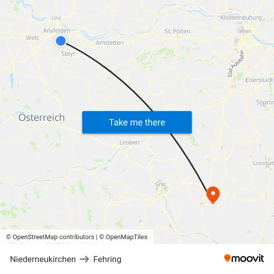 Niederneukirchen to Fehring map