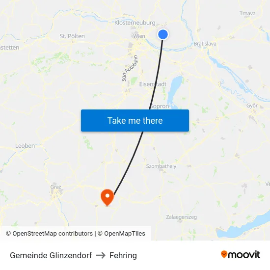 Gemeinde Glinzendorf to Fehring map