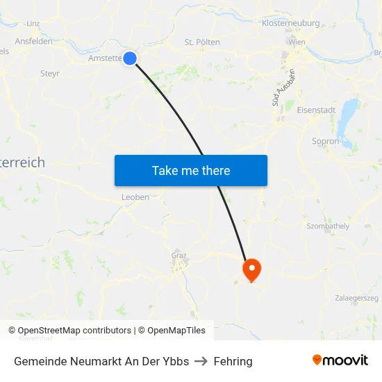 Gemeinde Neumarkt An Der Ybbs to Fehring map