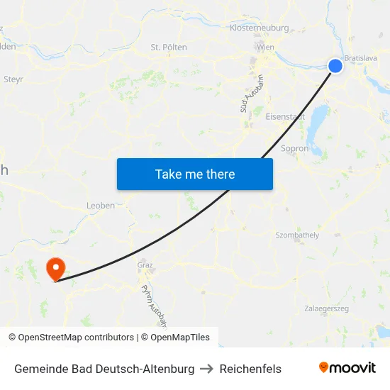 Gemeinde Bad Deutsch-Altenburg to Reichenfels map