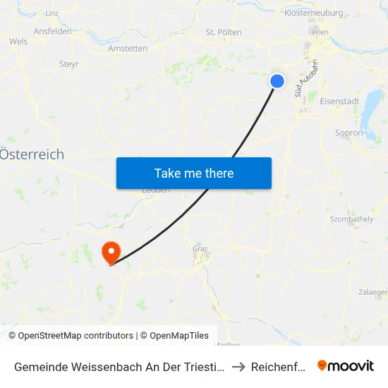 Gemeinde Weissenbach An Der Triesting to Reichenfels map