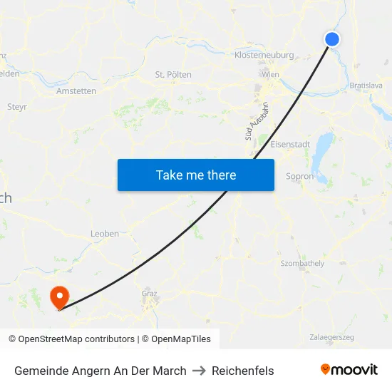 Gemeinde Angern An Der March to Reichenfels map