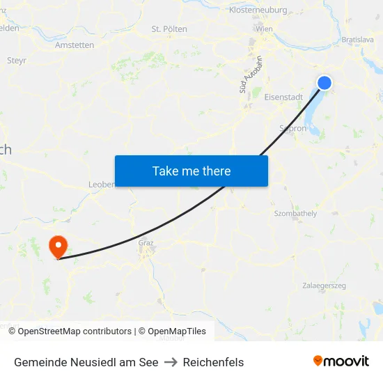 Gemeinde Neusiedl am See to Reichenfels map