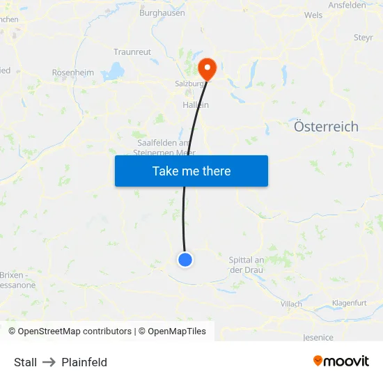 Stall to Plainfeld map