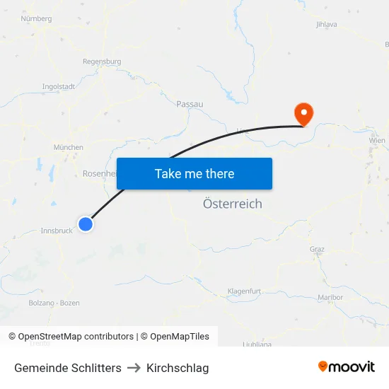 Gemeinde Schlitters to Kirchschlag map