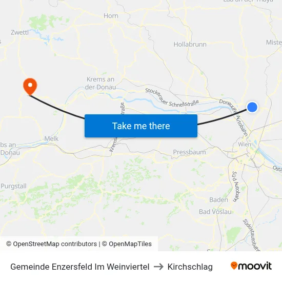 Gemeinde Enzersfeld Im Weinviertel to Kirchschlag map