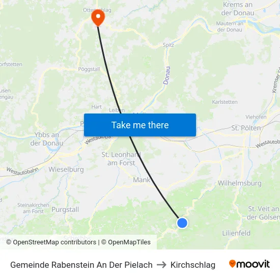 Gemeinde Rabenstein An Der Pielach to Kirchschlag map