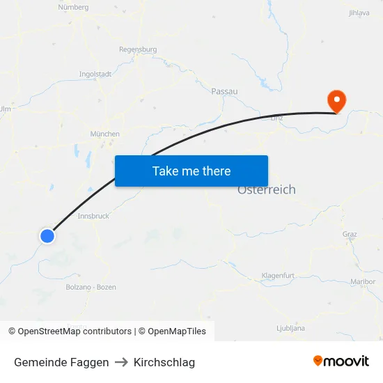 Gemeinde Faggen to Kirchschlag map