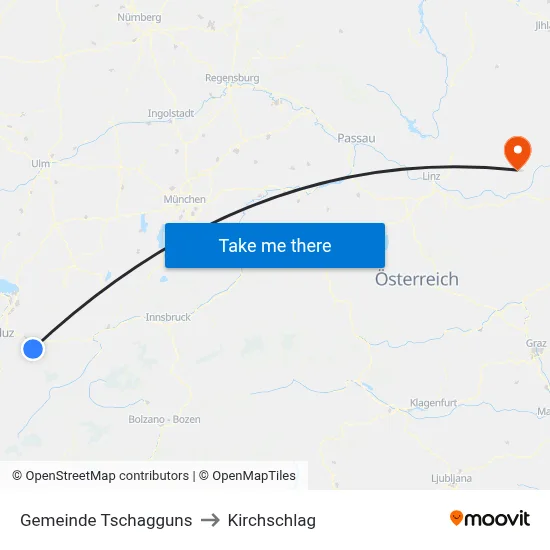 Gemeinde Tschagguns to Kirchschlag map