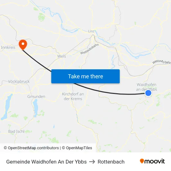 Gemeinde Waidhofen An Der Ybbs to Rottenbach map
