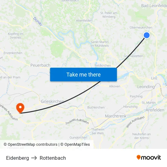 Eidenberg to Rottenbach map