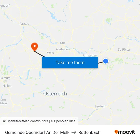 Gemeinde Oberndorf An Der Melk to Rottenbach map