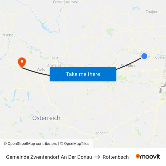 Gemeinde Zwentendorf An Der Donau to Rottenbach map