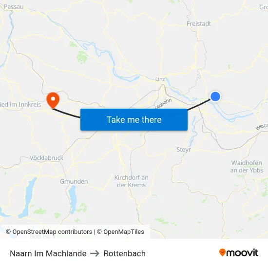 Naarn Im Machlande to Rottenbach map