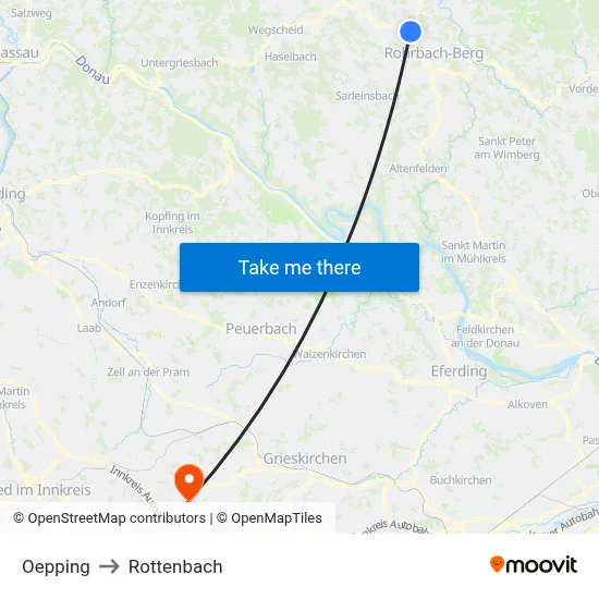 Oepping to Rottenbach map