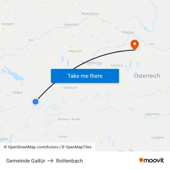 Gemeinde Galtür to Rottenbach map