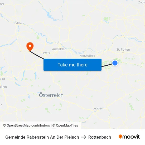 Gemeinde Rabenstein An Der Pielach to Rottenbach map
