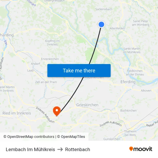 Lembach Im Mühlkreis to Rottenbach map