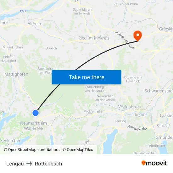 Lengau to Rottenbach map