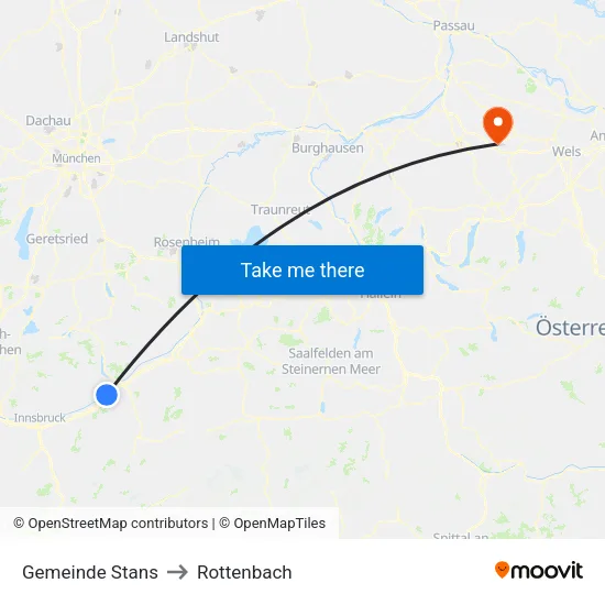 Gemeinde Stans to Rottenbach map