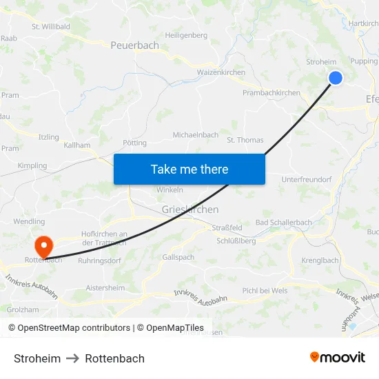 Stroheim to Rottenbach map
