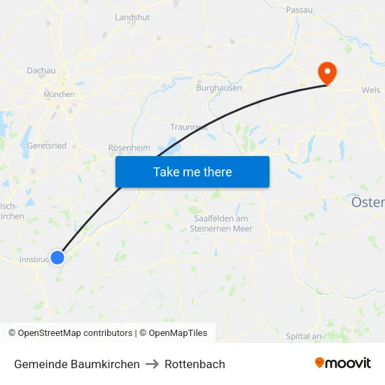 Gemeinde Baumkirchen to Rottenbach map